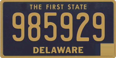 DE license plate 985929