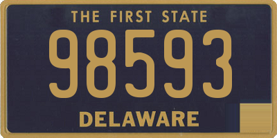 DE license plate 98593