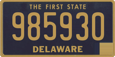 DE license plate 985930