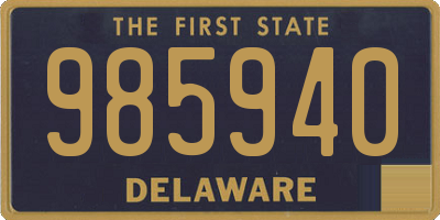 DE license plate 985940