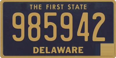 DE license plate 985942