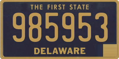 DE license plate 985953