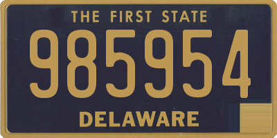 DE license plate 985954