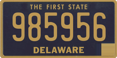 DE license plate 985956