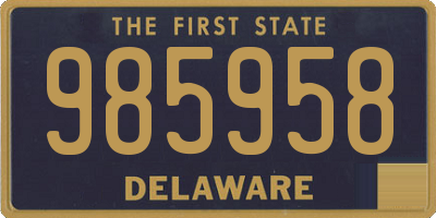 DE license plate 985958