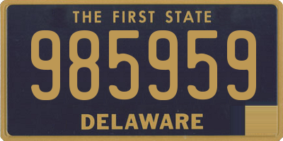 DE license plate 985959