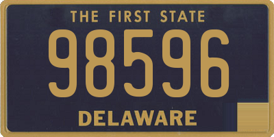 DE license plate 98596