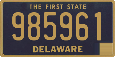 DE license plate 985961