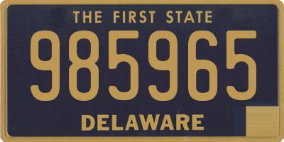 DE license plate 985965