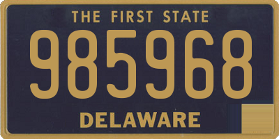DE license plate 985968