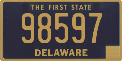 DE license plate 98597