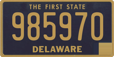 DE license plate 985970