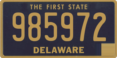 DE license plate 985972