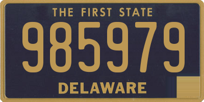 DE license plate 985979