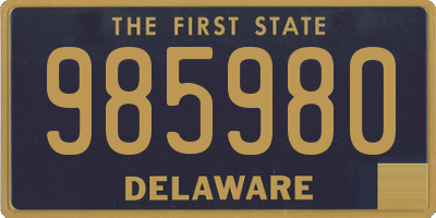 DE license plate 985980