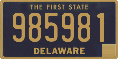 DE license plate 985981