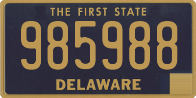 DE license plate 985988