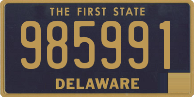DE license plate 985991