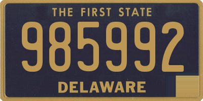 DE license plate 985992