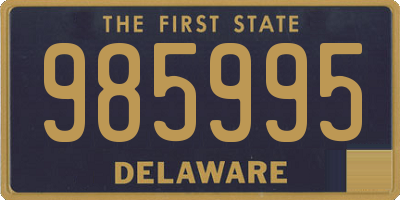DE license plate 985995