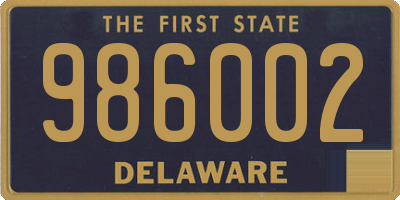 DE license plate 986002