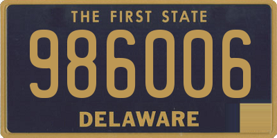 DE license plate 986006