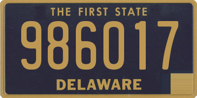 DE license plate 986017