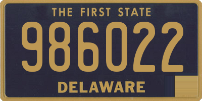 DE license plate 986022