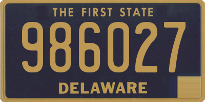 DE license plate 986027