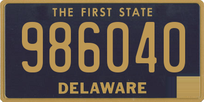 DE license plate 986040
