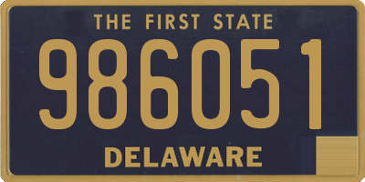 DE license plate 986051