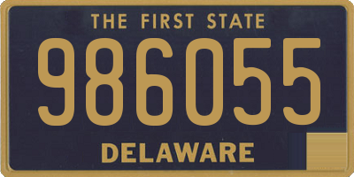 DE license plate 986055