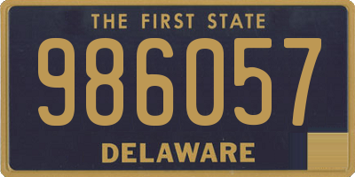 DE license plate 986057