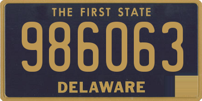 DE license plate 986063