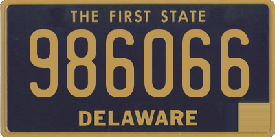 DE license plate 986066