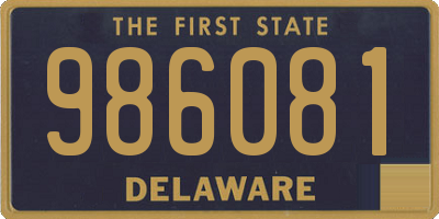 DE license plate 986081