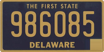 DE license plate 986085