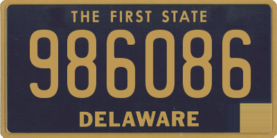 DE license plate 986086