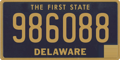 DE license plate 986088