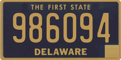 DE license plate 986094