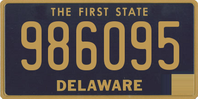 DE license plate 986095