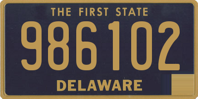 DE license plate 986102