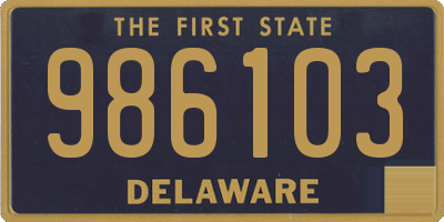 DE license plate 986103