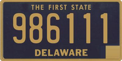 DE license plate 986111