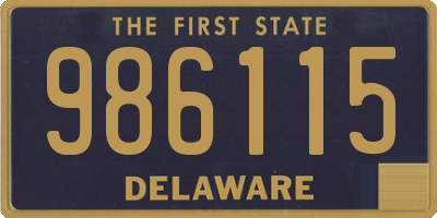 DE license plate 986115