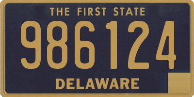 DE license plate 986124