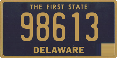 DE license plate 98613
