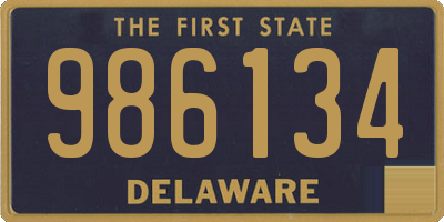 DE license plate 986134