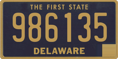 DE license plate 986135