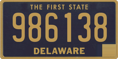 DE license plate 986138